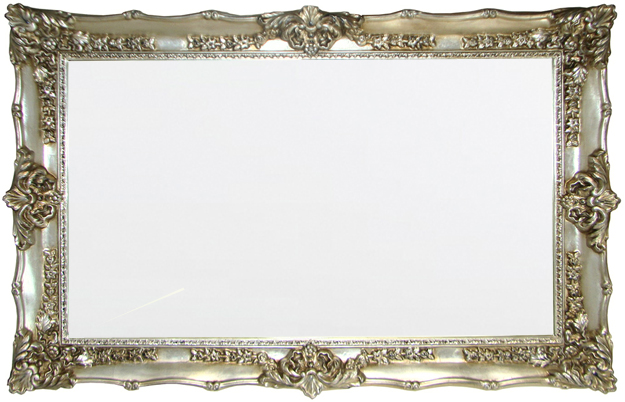 CF099S Wall décor art mirror silver classic ornate rectangular large
